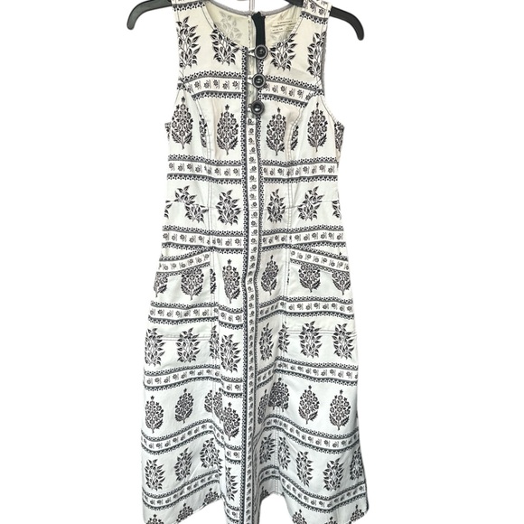 Woodblock Midi Dress Anthropologie - Picture 5 of 15